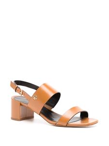 Tory Burch Double T 50mm leather sandals - Bruin