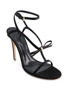 Giambattista Valli 90mm satijnen sandalen verfraaid met kristallen - Zwart