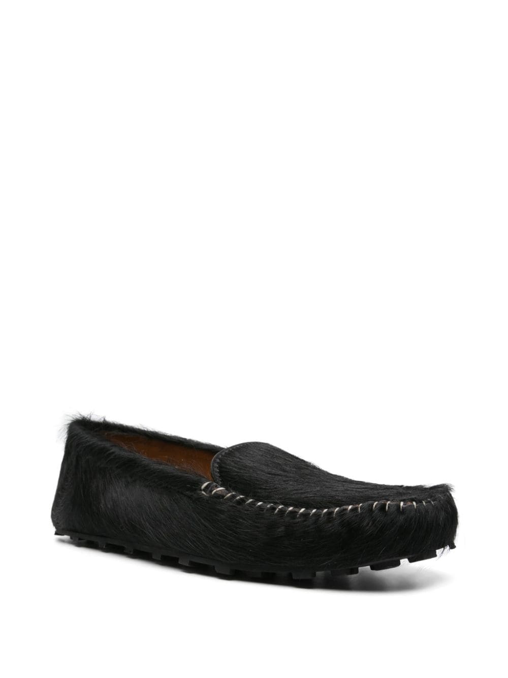 Marni textured fleece loafers - Zwart