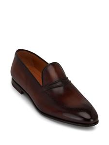 Bontoni Geperforeerde leren loafers - Bruin