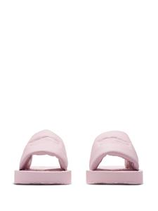 Burberry EKD-debossed leather slides - Roze