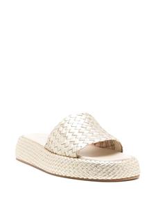 Sarah Chofakian Sandalen met plateauzool - Metallic
