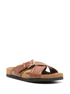 Valentino Garavani VLogo leren sandalen - Bruin