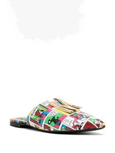 Moschino Slippers met print - Wit