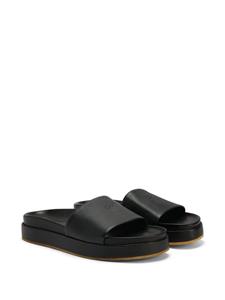 Giuseppe Zanotti Gz-indi leren slippers - Zwart