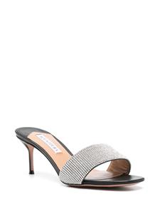 Aquazzura Wonderland 65mm crystal mules - Zwart