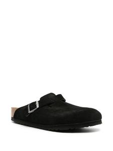 Birkenstock Boston suède slippers - Zwart