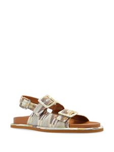Missoni open toe leather sandals - Beige