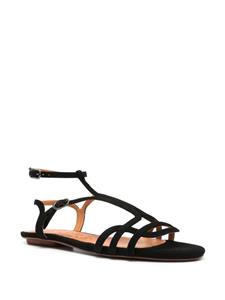 Chie Mihara strappy suede sandals - Zwart