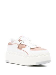 Valentino Garavani Freedots XL leather sneakers - Beige