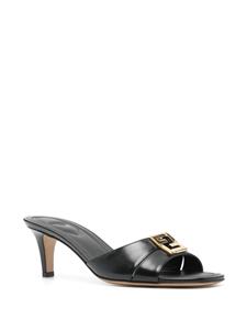 FENDI Ffold 55mm leather mules - Zwart