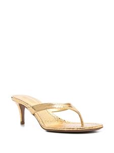 Paris Texas 65mm metallic-leather mules - Goud