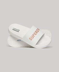 Superdry Vrouwen Code Logo Badslippers Wit