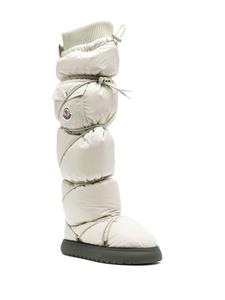 Moncler Gaia quilted knee-high boots - Beige