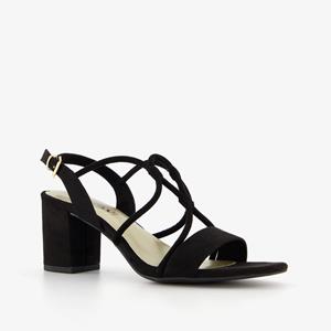 Nova dames sandalen met hak zwart