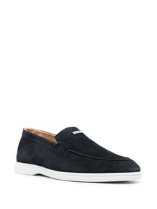 Herno monogram-heel suede loafers - Blauw