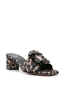 Roberto Festa 50mm Basa leopard-print mules - Bruin