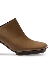 Uma Wang mid-heel leather mules - Groen