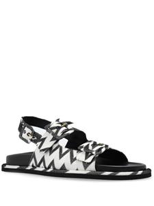 Missoni zigzag-knit buckled sandals - Zwart