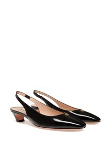 Bally Leren pumps met plakkaat - Zwart