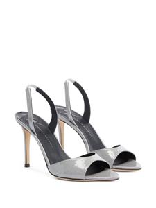 Giuseppe Zanotti Lilibeth leren slingback sandalen - Zilver