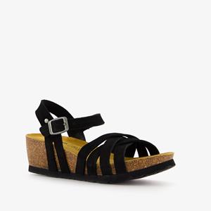 Hush Puppies leren sandalen met sleehak zwart