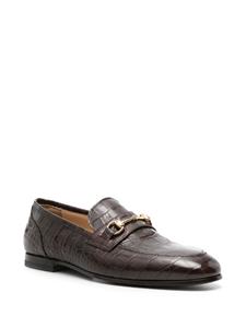 Scarosso Alessandro embossed-crocodile loafers - Bruin