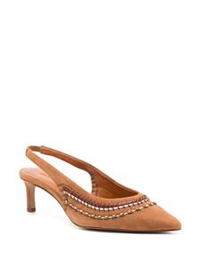 Ulla Johnson Antonia 50mm sling-back leather mules - Bruin