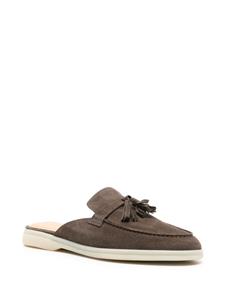 Scarosso Lucrezia tassel-detail suede mules - Bruin