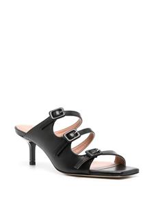 Scarosso Manuela 65mm leather mules - Zwart
