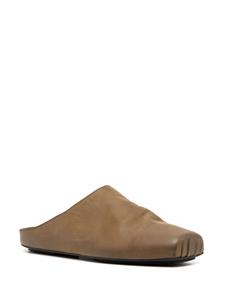 Uma Wang square-toe leather mules - Groen