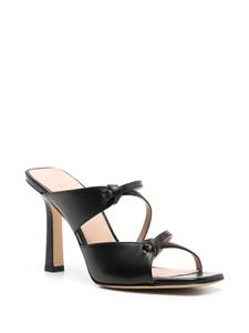Scarosso Zoe strappy leather mules - Zwart