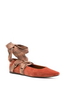 Ulla Johnson Arlo velvet ballerina shoes - Bruin