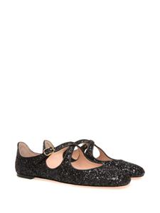 Bally rina ballerina's verfraaid met glitter - Zwart