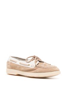 Eleventy Bootschoenen met geweven vlak - Beige
