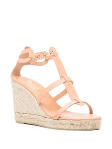 Castañer leather wedge espadrilles - Beige