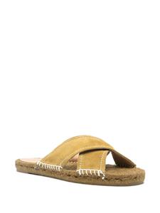 Castañer crossover-straps suede espadrilles - Groen