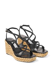 Jimmy Choo Ayla 85mm wedge sandals - Zwart
