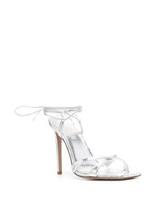 Paris Texas 105mm leather sandals - Zilver