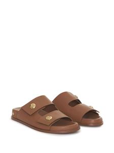 ANINE BING Ella leren slippers - Bruin