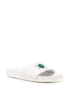 Madison.Maison Athena leather flat slides - Wit
