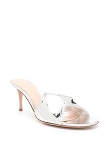 Gianvito Rossi Lucrezia 70mm leather mules - Zilver