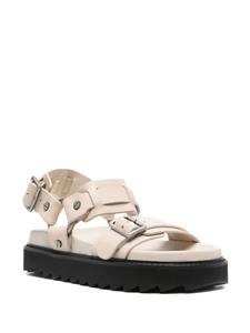Acne Studios leather buckle sandals - Beige