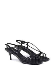 Prada Leren sandalen - Zwart