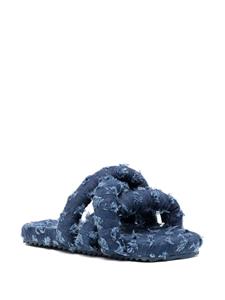 YUME YUME Tyre padded denim slides - Blauw