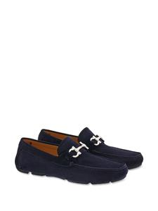Ferragamo Gancini suede driving shoes - Blauw