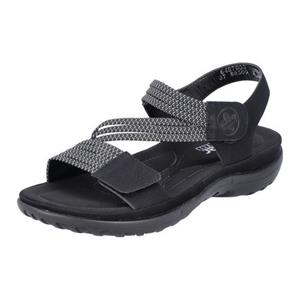 Rieker Sandalen zomerschoen, sandaal, sleehak, met elastieken