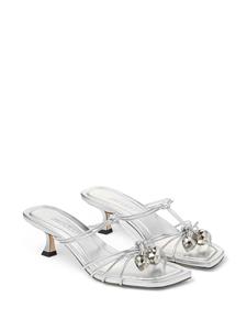 Jimmy Choo Jemma 50 mm leren muiltjes - Zilver