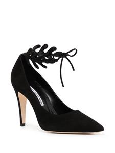 Manolo Blahnik Florettehi 100mm suede pumps - Zwart