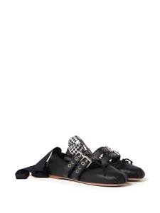 Miu Miu Ballerina's met gesp - Zwart